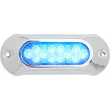 Attwood Marine LightArmor HPX LED Underwater Light, 12/24V, 6 in, 12 LED, 5000 lm, Sapphire Blue Light, Surface Mount