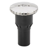 Attwood Marine Plastic Waste Deck Fill, For 38mm Hose, Scalloped Stainless Steel Cap