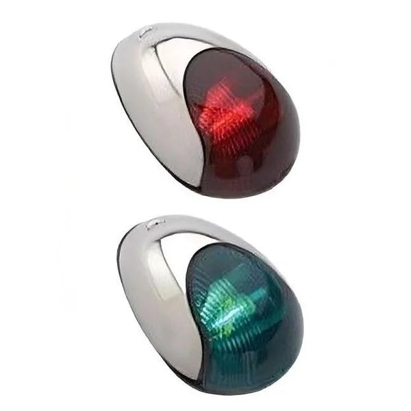 Attwood Marine Vertical Mount Sidelight Pair, 2-Mile, 12V, Stainless Steel