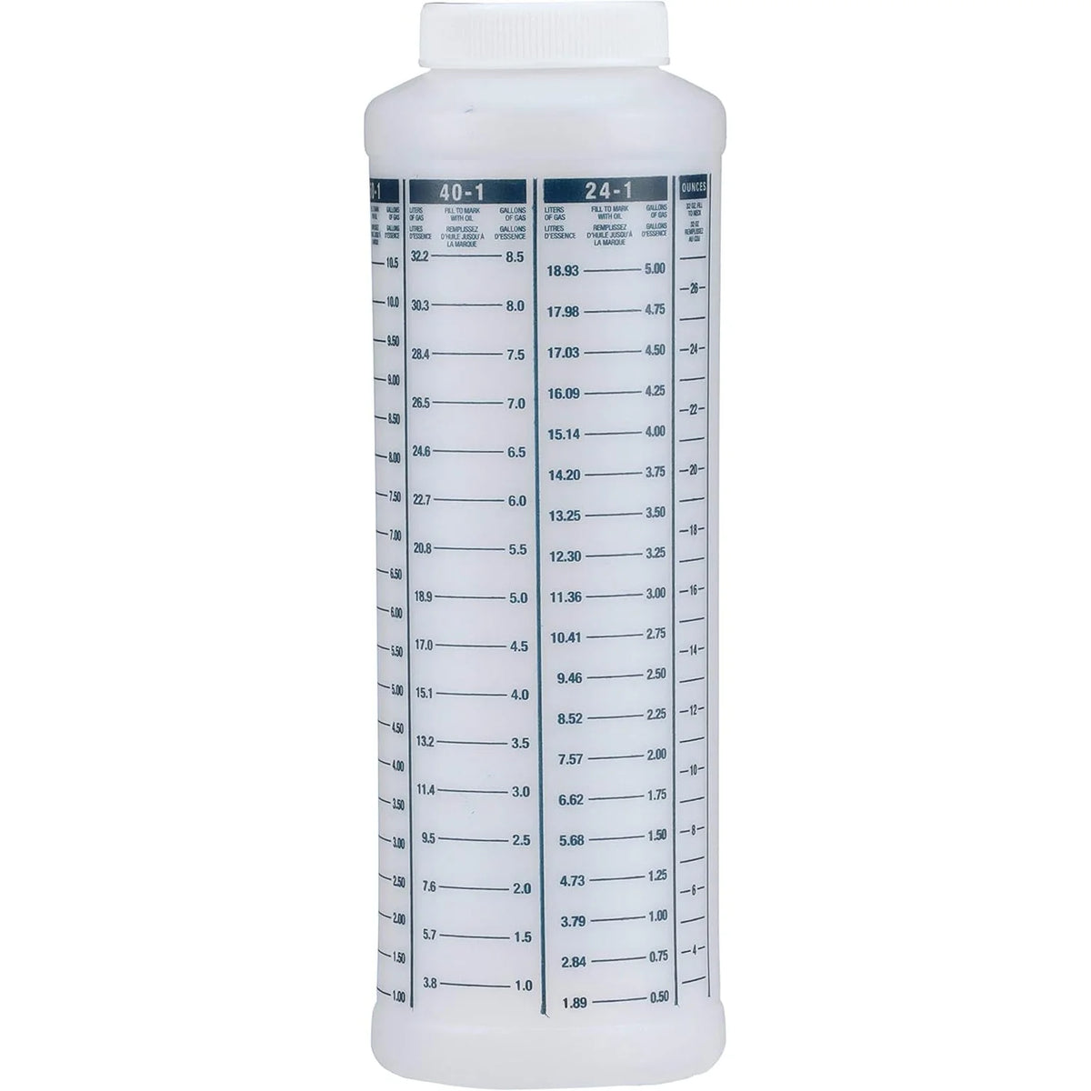 Attwood Marine Fuel/Oil Mixing Bottle, For 2-Cycle Engines, 1 Qt, Wide-Mouth