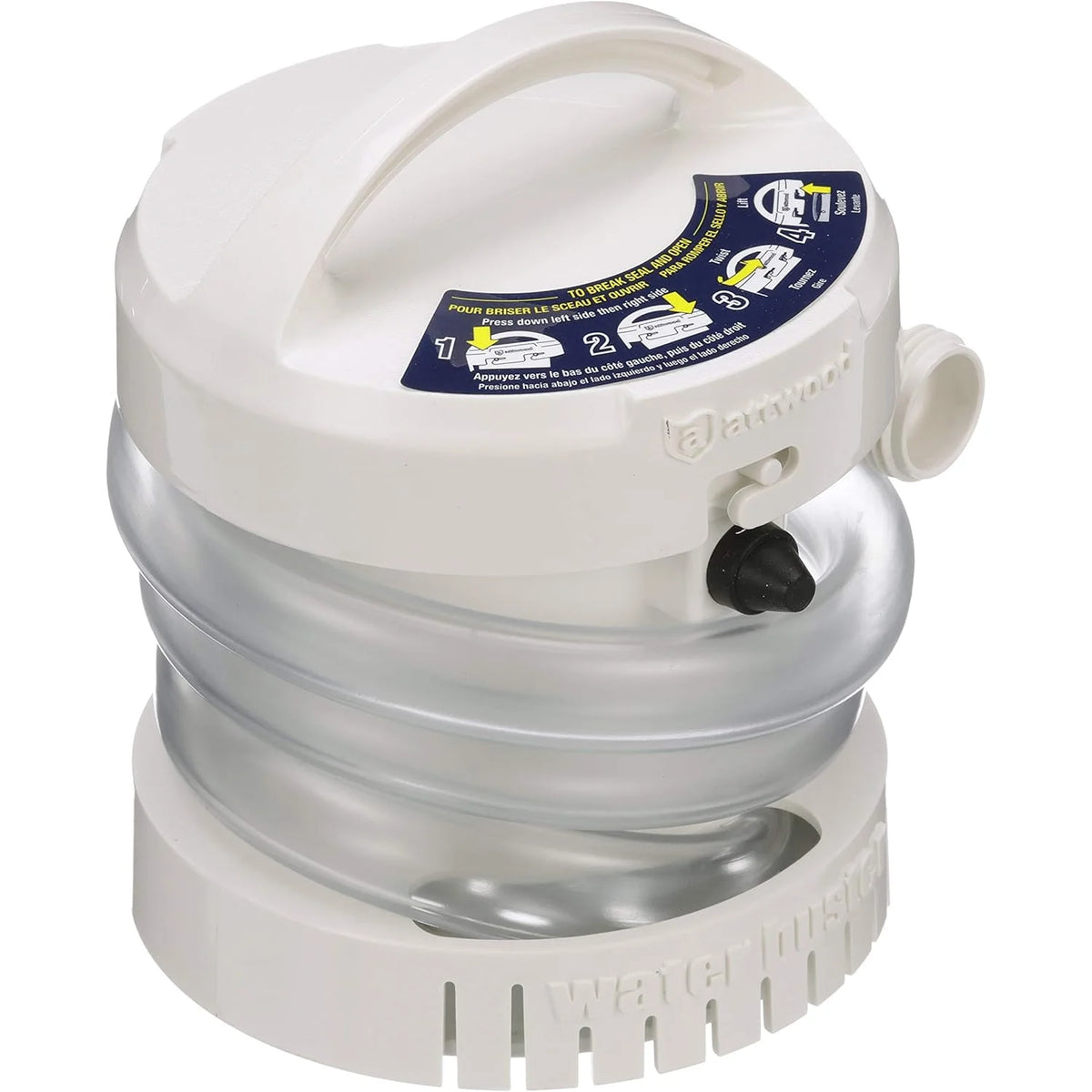 Attwood Marine WaterBuster Portable Submersible Pump, 200 GPH, Battery Powered