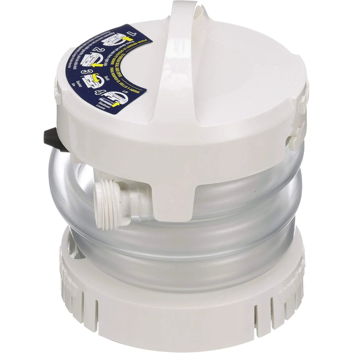 Attwood Marine WaterBuster Portable Submersible Pump, 200 GPH, Battery Powered