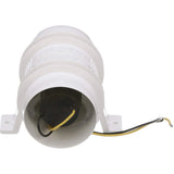 Attwood Marine Turbo 3000 Series Water-Resistant In-Line Bilge Blower, 3 in, 12V, 145 CFM, White Housing