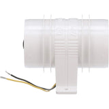 Attwood Marine Turbo 3000 Series Water-Resistant In-Line Bilge Blower, 3 in, 12V, 145 CFM, White Housing