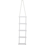 Attwood Marine Rope Ladder, 5-Step, 11-3/4 in Blow-Molded Steps, Cleat or Railing Mount, Fold-Flat