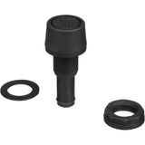 Attwood Marine Straight Fuel Vent, 5/8 in ID Hose, 3/4 in Hole, 7/8 in Max Hull Thickness, Black Polypropylene