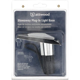 Attwood Marine Rectangle 2-Pin Pole Light Base, For 12 Degree Angled Poles, 12V, Zamak, 4 x 1-5/8 in