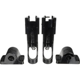 Attwood Marine 2-In-1 Non-Adjustable Side Mount Rod Holders, 2pk, Black