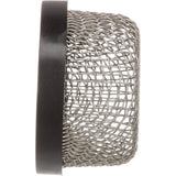 Attwood Marine Mesh Strainer, For 3/4 in Aerator Inlet and 3886-1 Thru-Hull, Stainless Steel Mesh, Black PVC Base