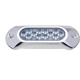 Attwood Marine Light Armor Surface-Mount Underwater LED Light, 12 LEDs, 12/24V DC, 6 in, Sapphire Blue Light