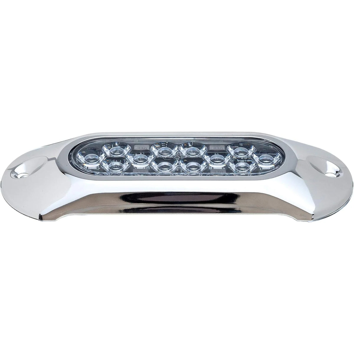 Attwood Marine Light Armor Surface-Mount Underwater LED Light, 12 LEDs, 12/24V DC, 6 in, Sapphire Blue Light