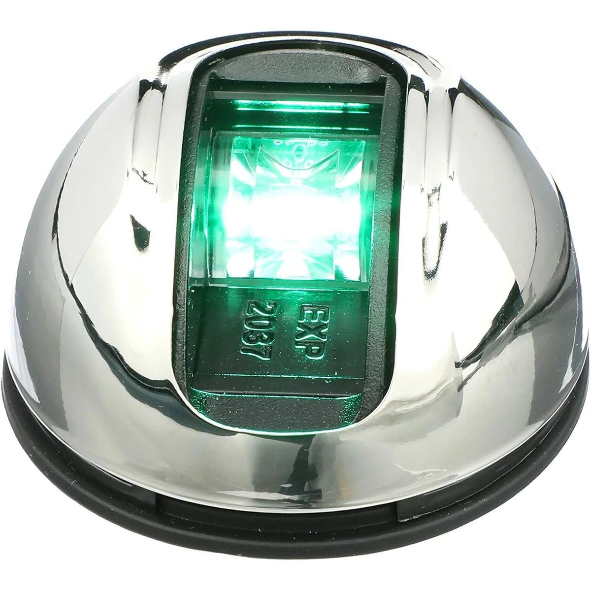 Attwood Marine LightArmor Vertical Surface Mount Navigation Light, Starboard Green, 2NM, IP67, Stainless Steel