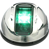 Attwood Marine LightArmor Vertical Surface Mount Navigation Light, Starboard Green, 2NM, IP67, Stainless Steel