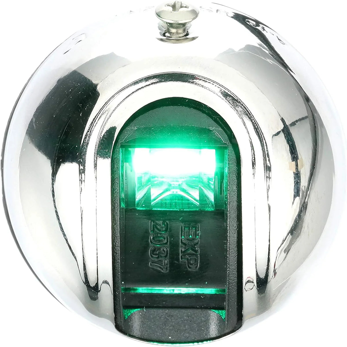 Attwood Marine LightArmor Vertical Surface Mount Navigation Light, Starboard Green, 2NM, IP67, Stainless Steel