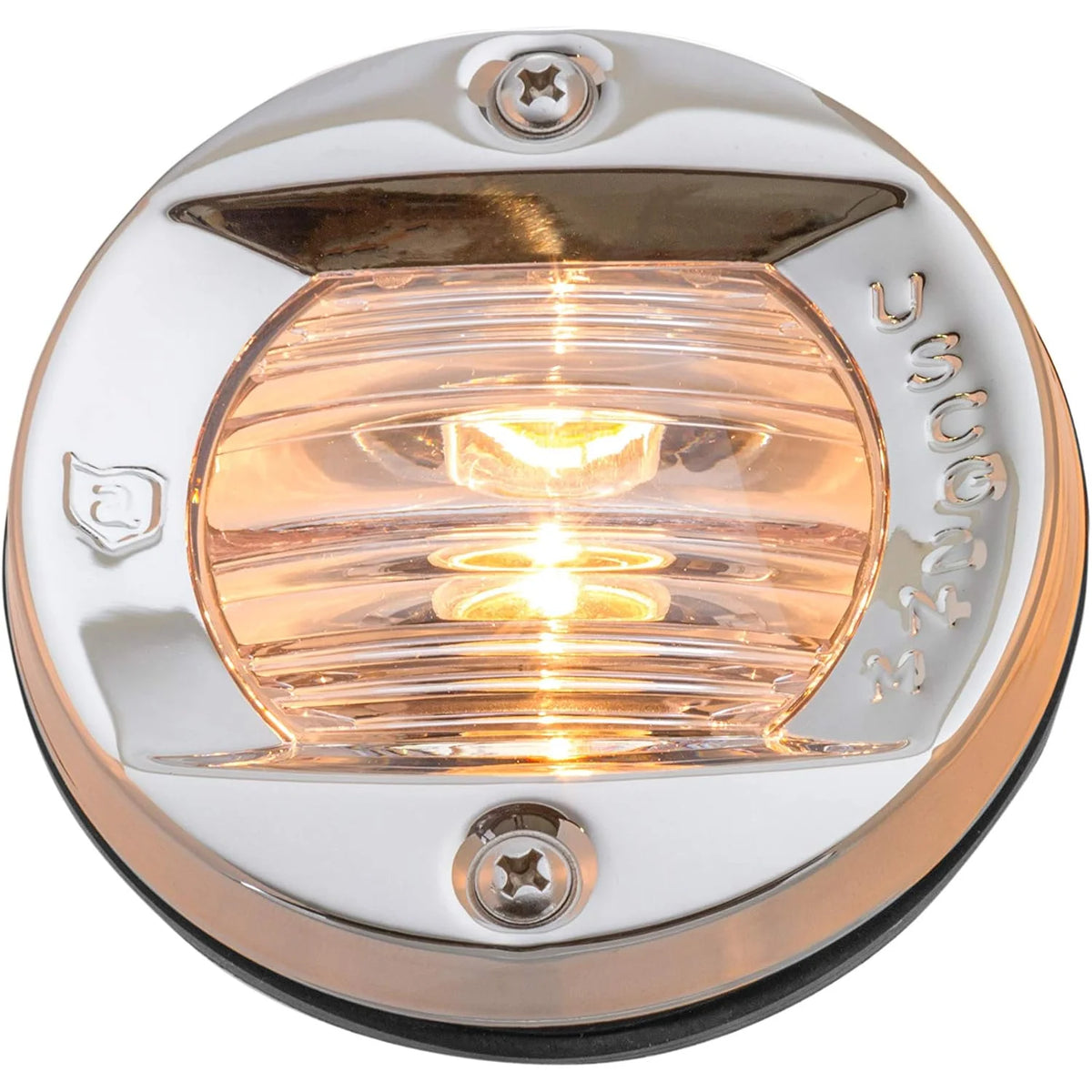 Attwood Marine Vertical Round Flush Mount Transom Light, 2-Mile Visibility, 3 in, 304 Stainless Steel