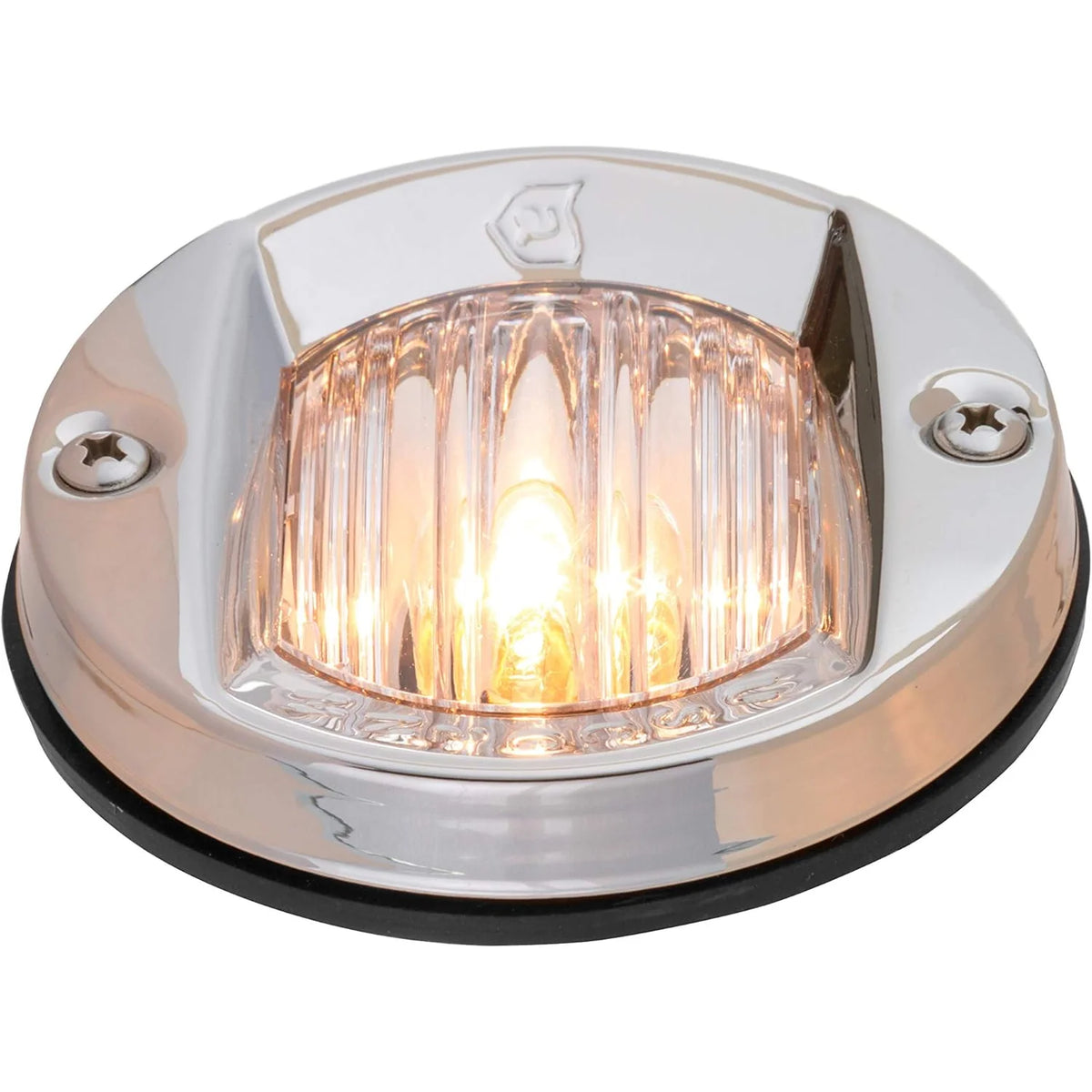 Attwood Marine Vertical Round Flush Mount Transom Light, 2-Mile Visibility, 3 in, 304 Stainless Steel