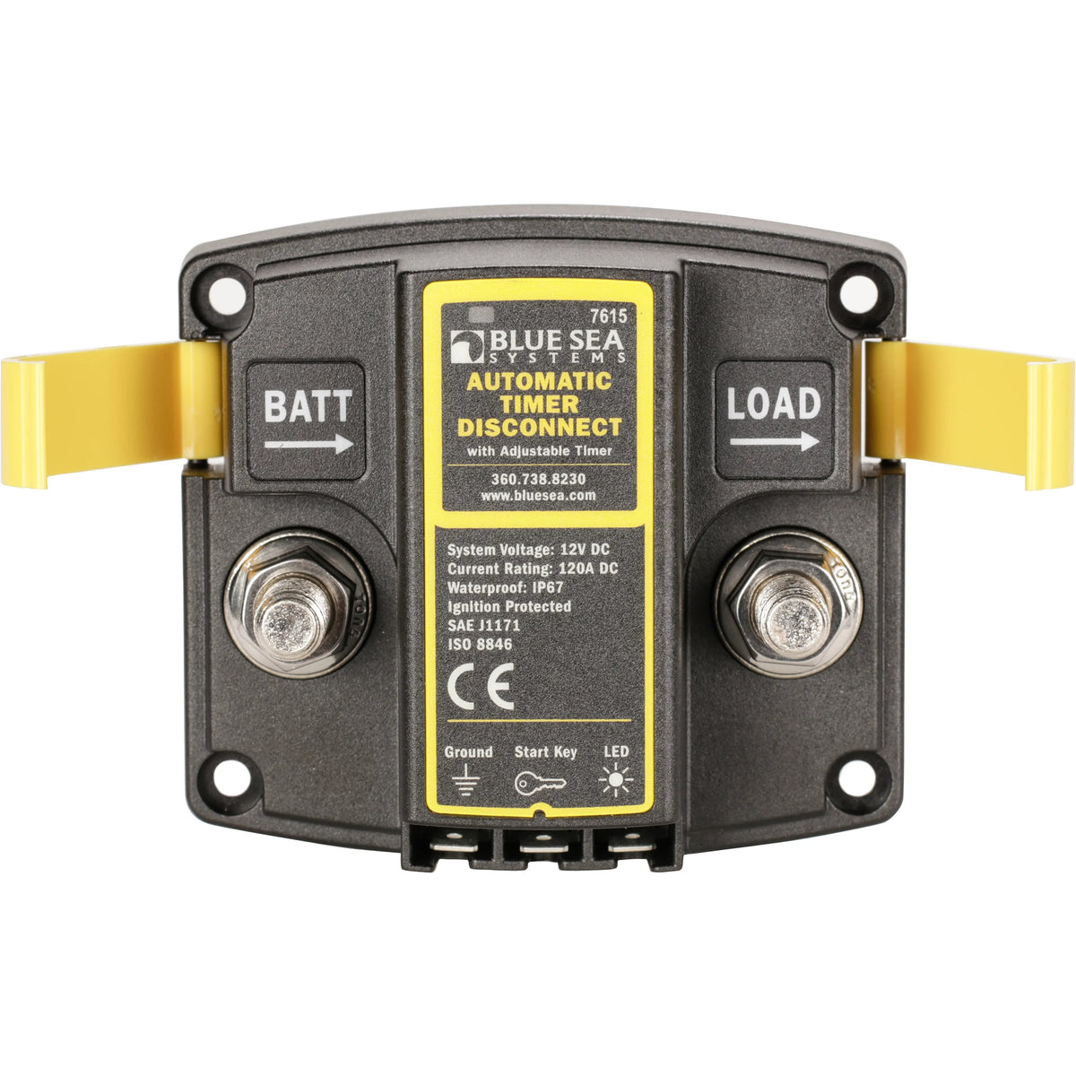 Blue Sea Systems ATD Automatic Timer Disconnect, 12V, 120A, IP67, Low Voltage Disconnect