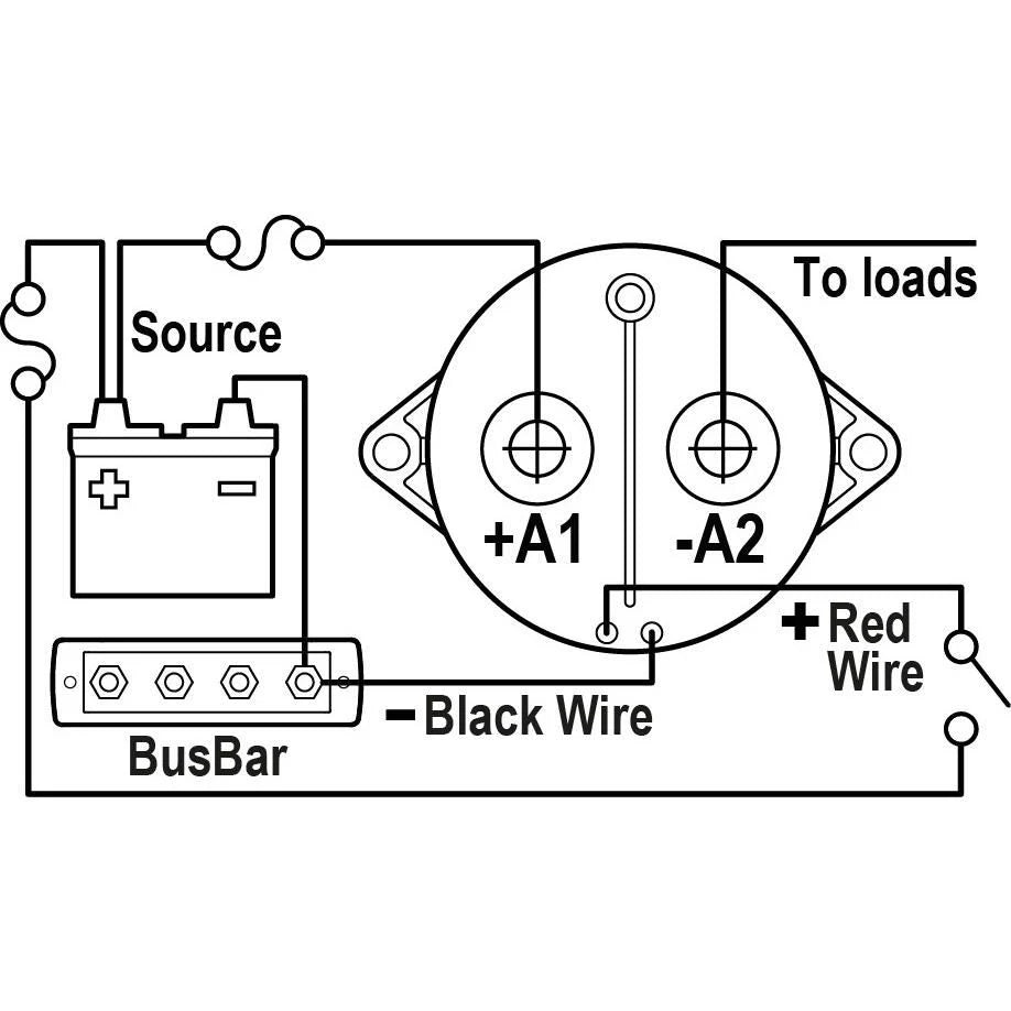 Blue Sea Systems L-Series Solenoid Switch, 12/24V, 250A, SPST-NO, Ignition Protected