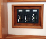Blue Sea Systems AC/DC Main Circuit Breaker Panel, 6 AC/15 DC Positions, 120V AC/12V DC, 50A AC/100A DC, White Toggles