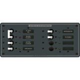 Blue Sea Systems AC Main 6-Position Circuit Breaker Panel, 120V AC, 30A Double Pole Main, 4 x 15A Branch