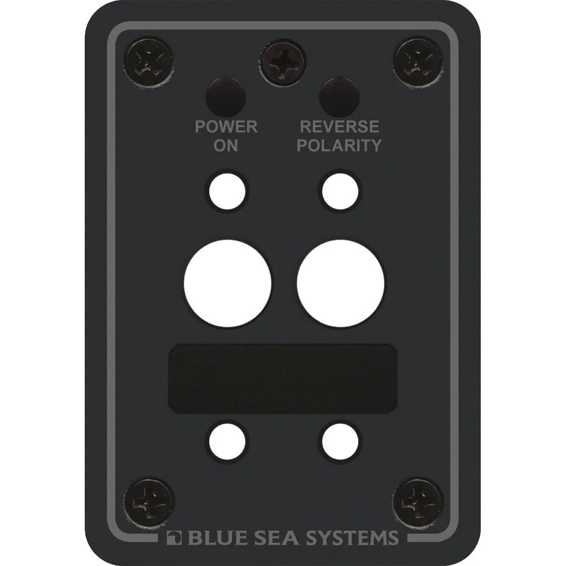 Blue Sea Systems A-Series Double Blank Mounting Panel, For Double Pole Toggle Circuit Breakers, 1/8 in 5052 Aluminum