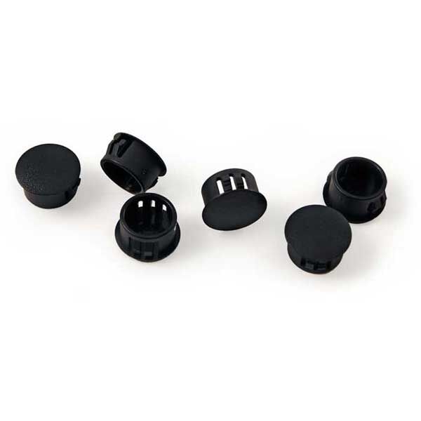 Blue Sea Systems Circuit Breaker Panel Plug, For Standard Toggle Circuit Breaker Holes, 6pk, Black