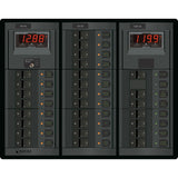 Blue Sea Systems 360 Panel Combination Circuit Breaker Panel, 120V AC/12V DC, 6 AC + 19 DC Positions, AC & DC Digital Meters