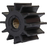 Jabsco Impeller Kit, Spline Drive, 3-3/4 in x 2-1/2 in x 1 in, 12-Blade, Neoprene, Brass Insert