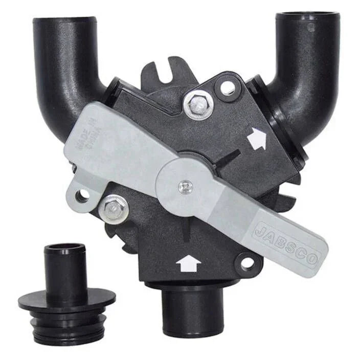 Jabsco Waste Diverter Y-Valve, 1-1/2 in Ports, 1 in Inlet