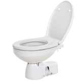 Jabsco Quiet Flush E2 Raw Water Marine Toilet, Regular Bowl, 24V, Soft-Close Lid