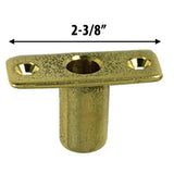 Perko Top Mount Rowlock Sockets, Manganese Bronze, 2-3/8 x 7/8 x 1 in, 2pk