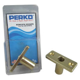 Perko Top Mount Rowlock Sockets, Manganese Bronze, 2-3/8 x 7/8 x 1 in, 2pk