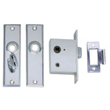 Perko Mortise Latch Set, For 1 to 1-3/8 in Doors, Turn Button Lock, Chrome Plated Zinc Alloy