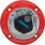 Perko Medium Duty Battery Selector Switch, 6-32V, 250A Continuous, Alternator Field Disconnect, Key Lock