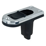 Perko 1046 Plug-In Pole Light Base, 2-Pin, 5° Rake, Chrome-Plated Brass