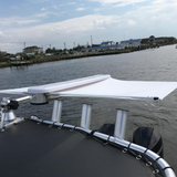 TACO Marine Grand Slam 170 Outrigger Top Mounts, For 1-1/8 in Tele-Outrigger Poles, Pair, Stainless Steel, Anodized Aluminum