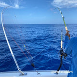 TACO Marine Striker Base Gunnel Mount Pair, For 1-1/2 in Outrigger Poles, 316 Stainless Steel, 12 Locking Positions