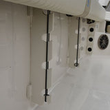 TACO Marine 3-Rod Bungee Rod Holder, White UV-Stabilized HDPE, 12-1/2 in x 3-3/4 in