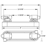 TACO Marine Reel Hangers with Rod Tip Holder Kit, SS316L, Adjusts 1.875 to 3.875 in