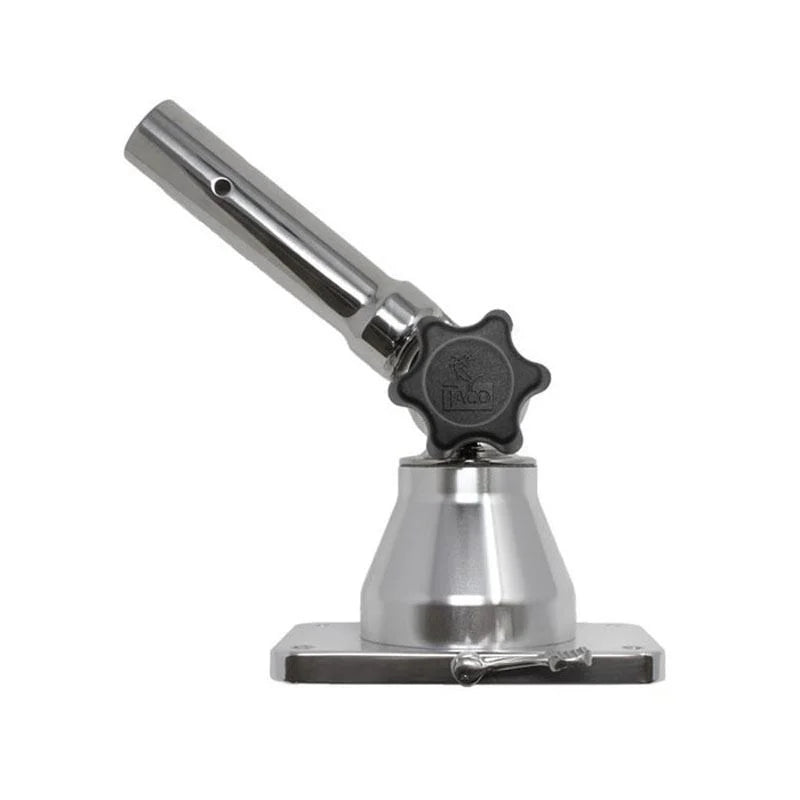 TACO Marine Grand Slam 170 Outrigger Top Mounts, For 1-1/8 in Tele-Outrigger Poles, Pair, Stainless Steel, Anodized Aluminum