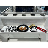 TACO Marine Premium Triple Mono Rigging Kit, For 24' Carbon Fiber Outrigger Poles, 1/8 in 180' 400# Mono, Black Line