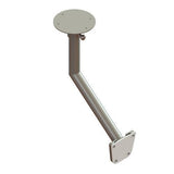 TACO Marine Side Mount Table Pedestal, Type 304 Stainless Steel, 17-3/4 in H, 12 in W, 1-5/8 in Tube, Polished