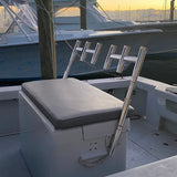TACO Marine Deluxe Trident Rod Holder Cluster, Offset, 3 Rod, Tool Caddy, High-Polished Aluminum