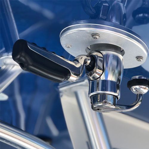 TACO Marine Pro Series GS-500 Outrigger Mounts, For Carbon Fiber Tele-Outriggers Up to 24 ft, Twist & Lock Arm