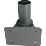 TACO Marine ShadeFin Mini Side Wall Mount, Backing Plate, 6061 Aluminum, 304 SS, Misty Silver Finish