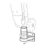 TACO Marine ShadeFin Mini Side Wall Mount, Backing Plate, 6061 Aluminum, 304 SS, Misty Silver Finish