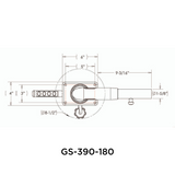 TACO Marine Grand Slam 390 Outrigger Mount, For 1-1/2 in Outriggers, Offset Handle, SS316L