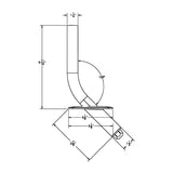 TACO Marine Striker Base Gunnel Mount, For 1-1/8 in Outrigger Poles, Cast 316 Stainless Steel, 12 Locking Positions, Pair