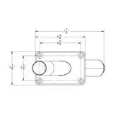 TACO Marine Striker Base Gunnel Mount, For 1-1/8 in Outrigger Poles, Cast 316 Stainless Steel, 12 Locking Positions, Pair