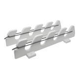 TACO Marine 4-Rod Bungee Rod Holder, Pair, White UV-Stabilized HDPE